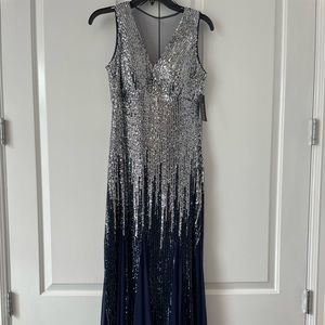 R&M Richards Long Formal Beaded Dress Size 6P